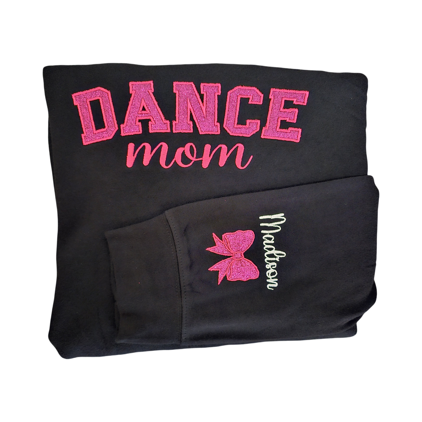 Dance Mom Glitter Applique Crew Sweatshirt