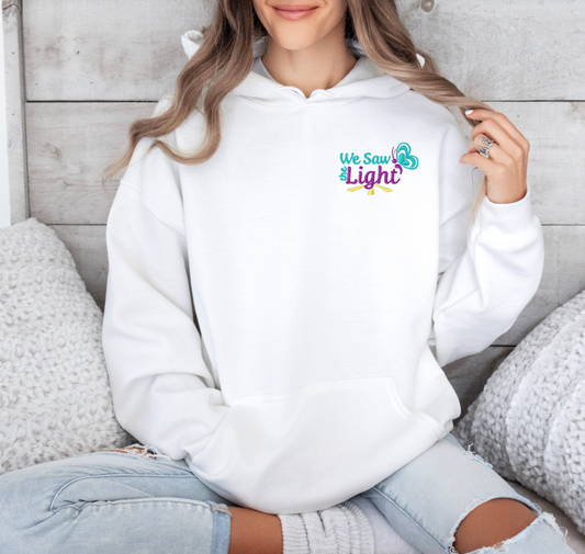 We Saw The Light Embroidered Hoodie (Option to personalize)