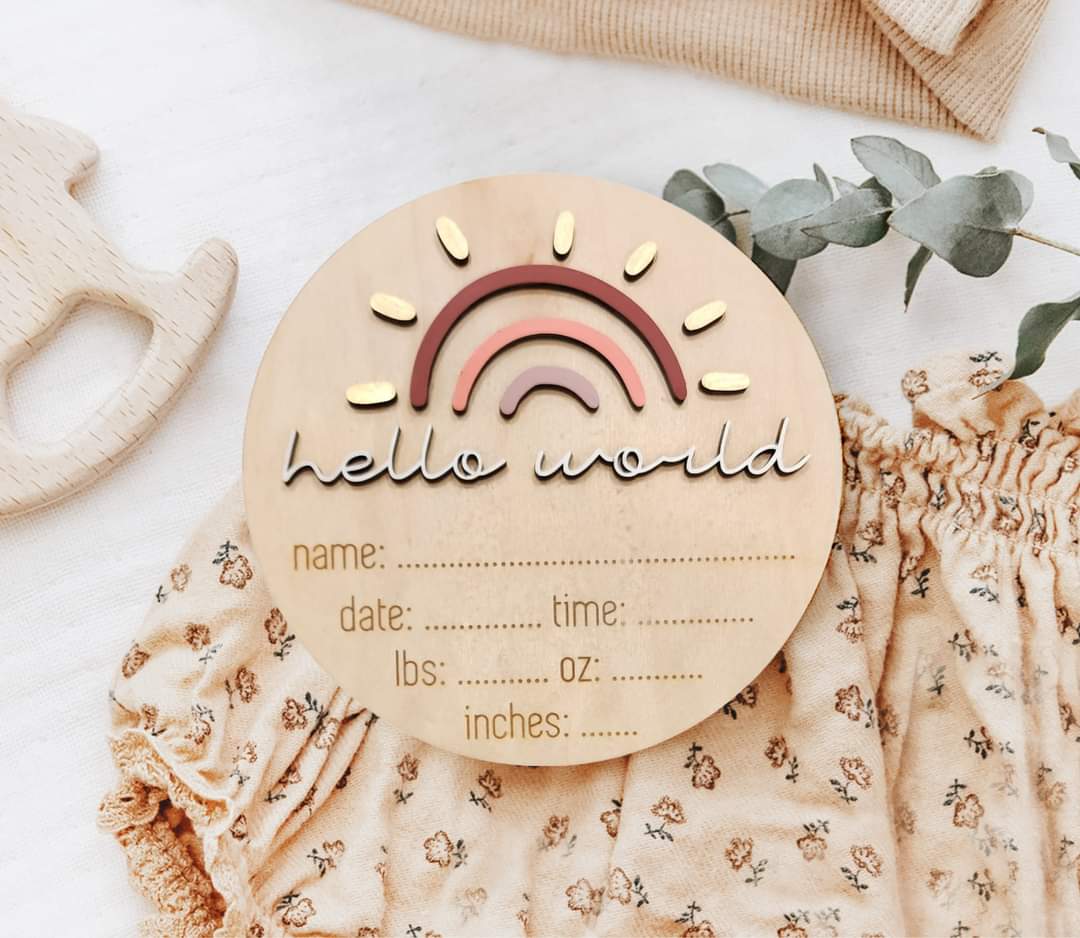 Hello World Baby Announcement