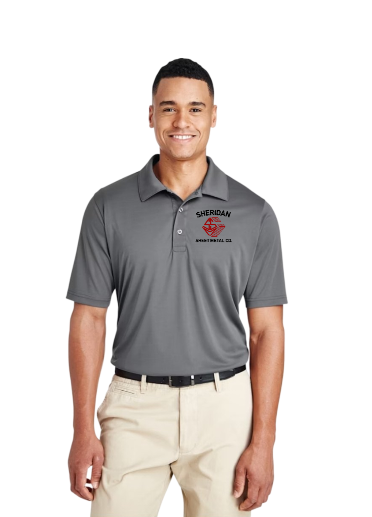 Mens Light Weight 2 Color Option Embroidered Performance Polo