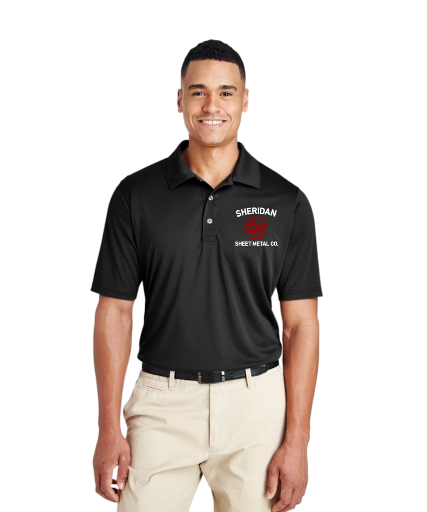 Mens Light Weight 2 Color Option Embroidered Performance Polo