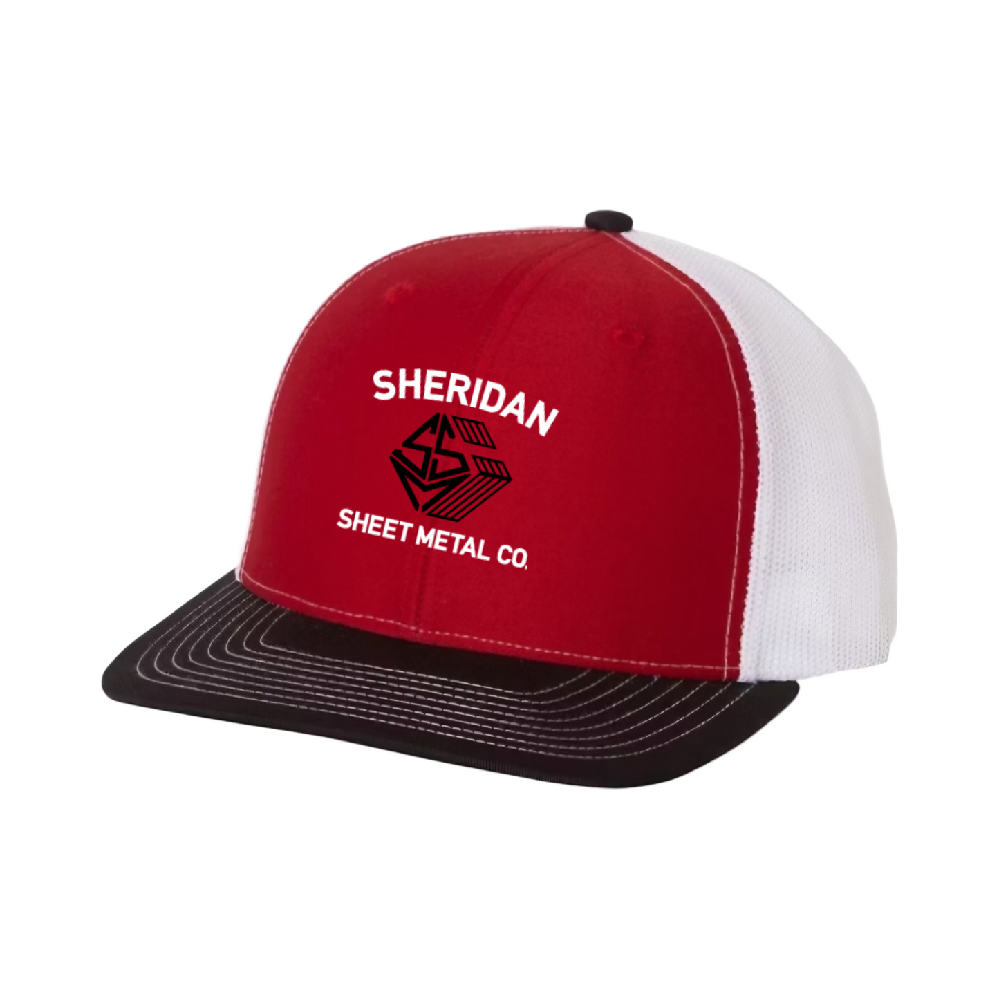 Richardson 112 Embroidered Sheridan Sheet Matal Hat Red