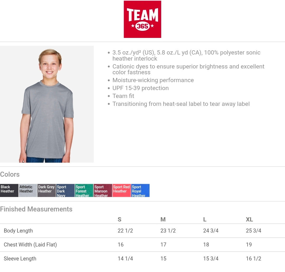 MN Rush Youth Performance Moisture Wicking Tee
