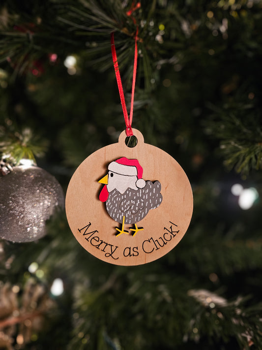 Merry as Cluck! Ornament
