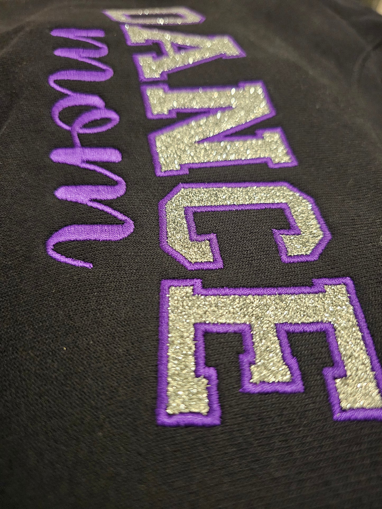 Dance Mom Glitter Applique Crew Sweatshirt