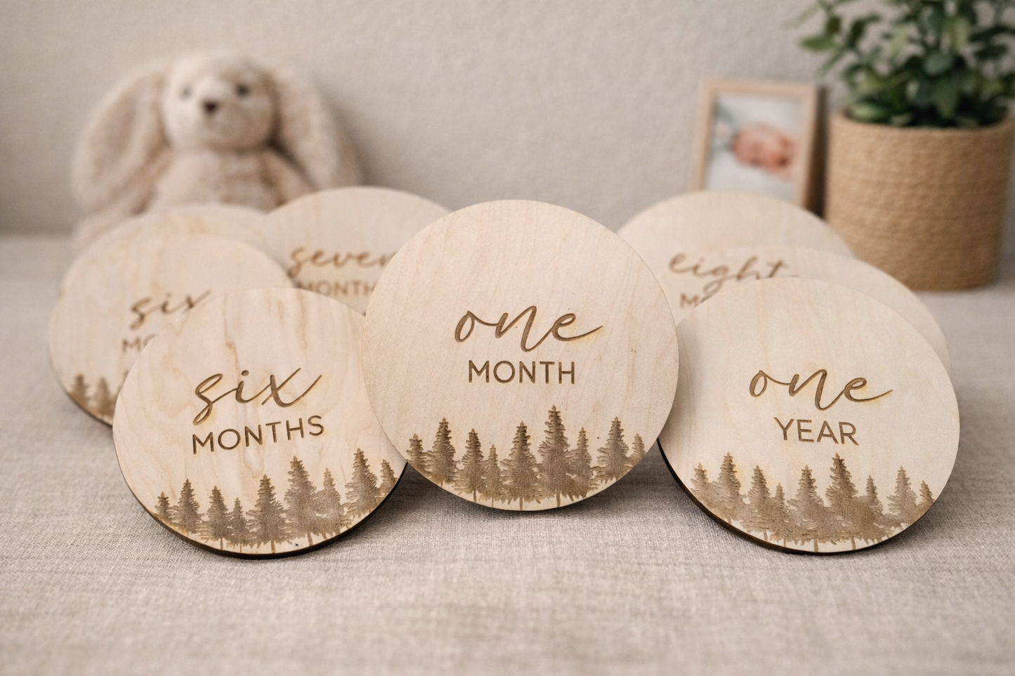 Baby Forest Theme Milestone Marker Set