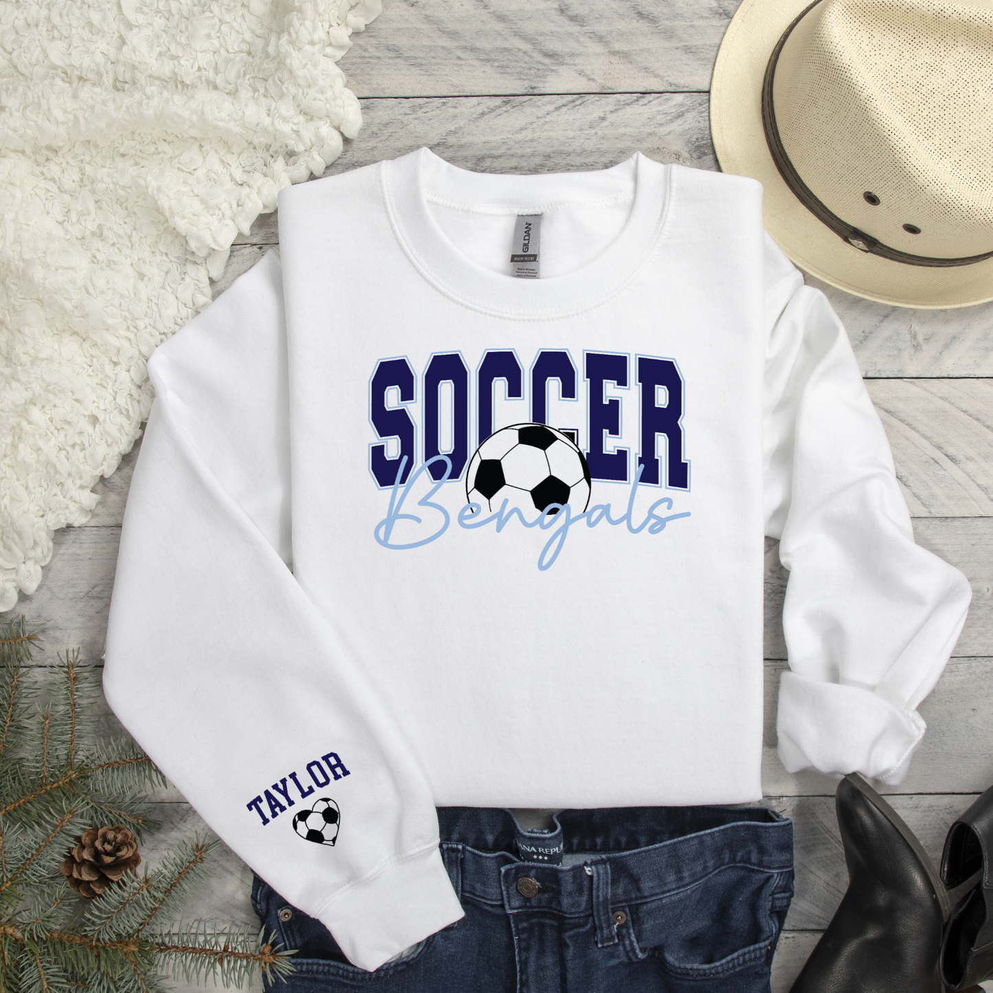 Bengals Soccer Printed Crew Sweatshirt