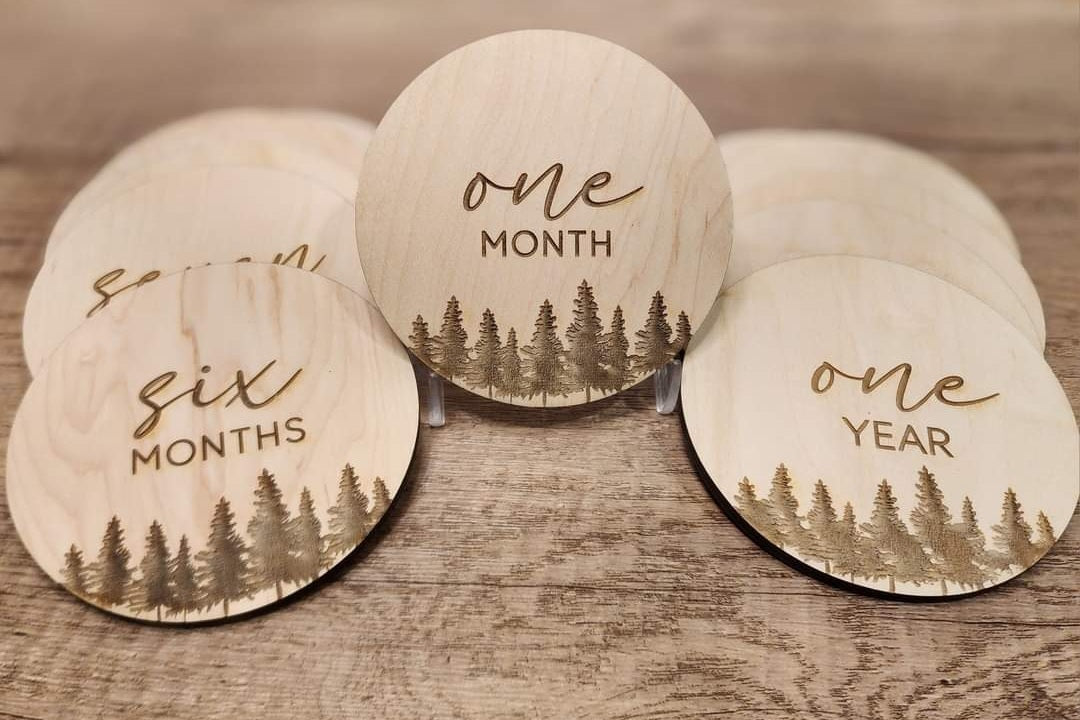 Baby Forest Theme Milestone Markers