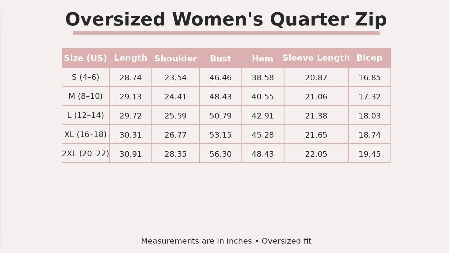 Womens Oversized Embroidered ASA Quarter Zip