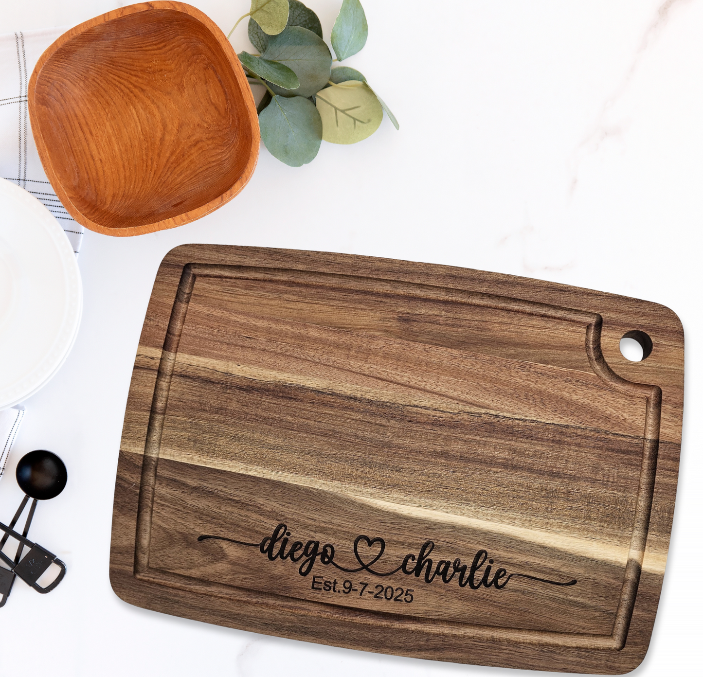 Joining Heart Personalized Cutting Board