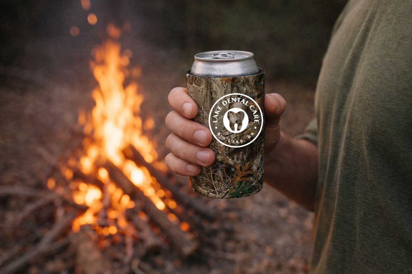Lake Dental Camo Coozie
