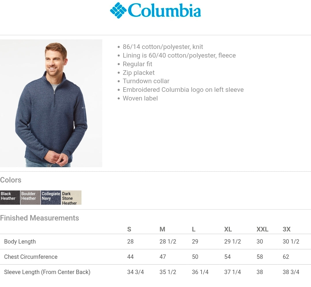 Lake Dental Embroidered Columbia Half Zip