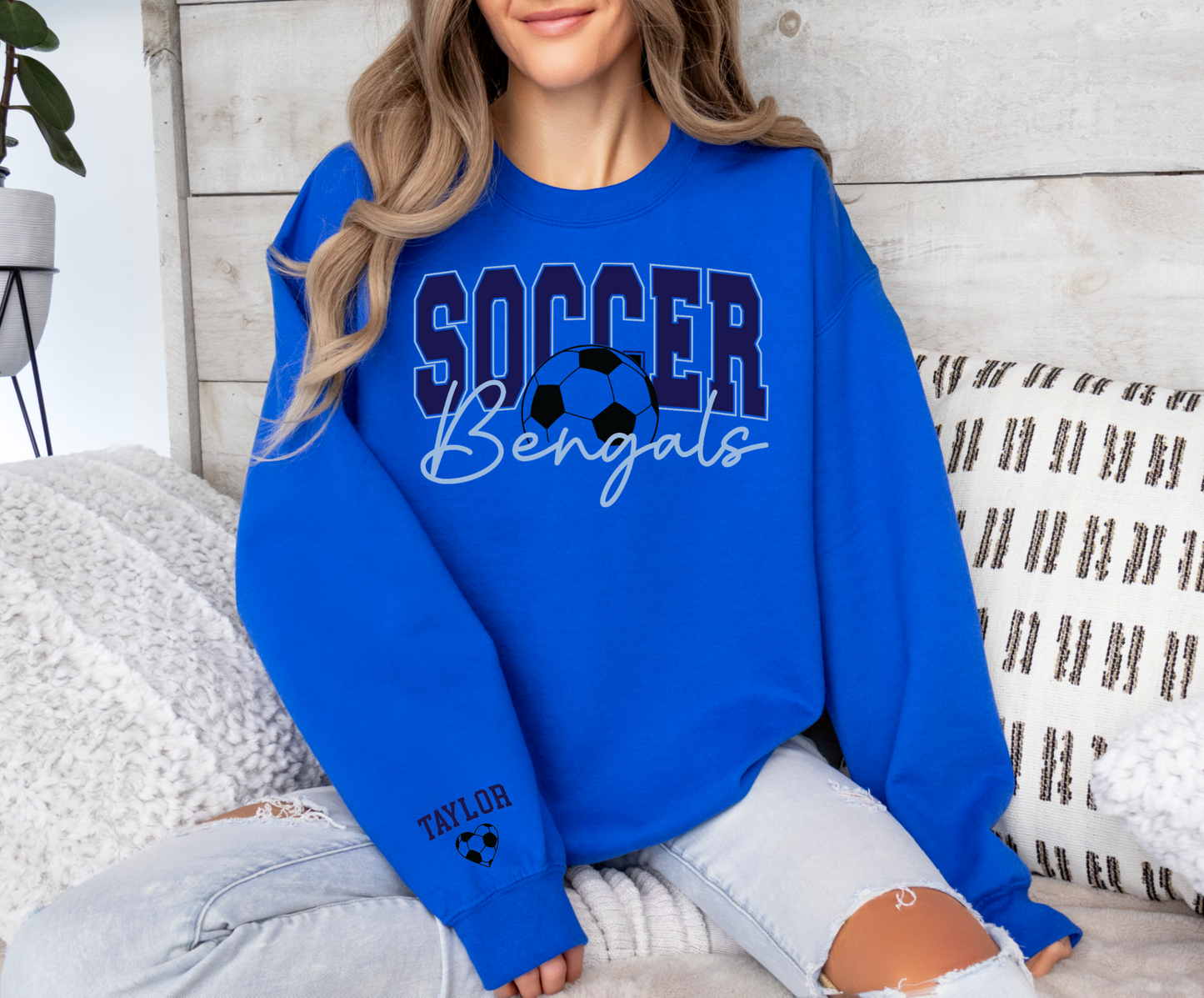 Bengals Soccer Printed Crew Sweatshirt