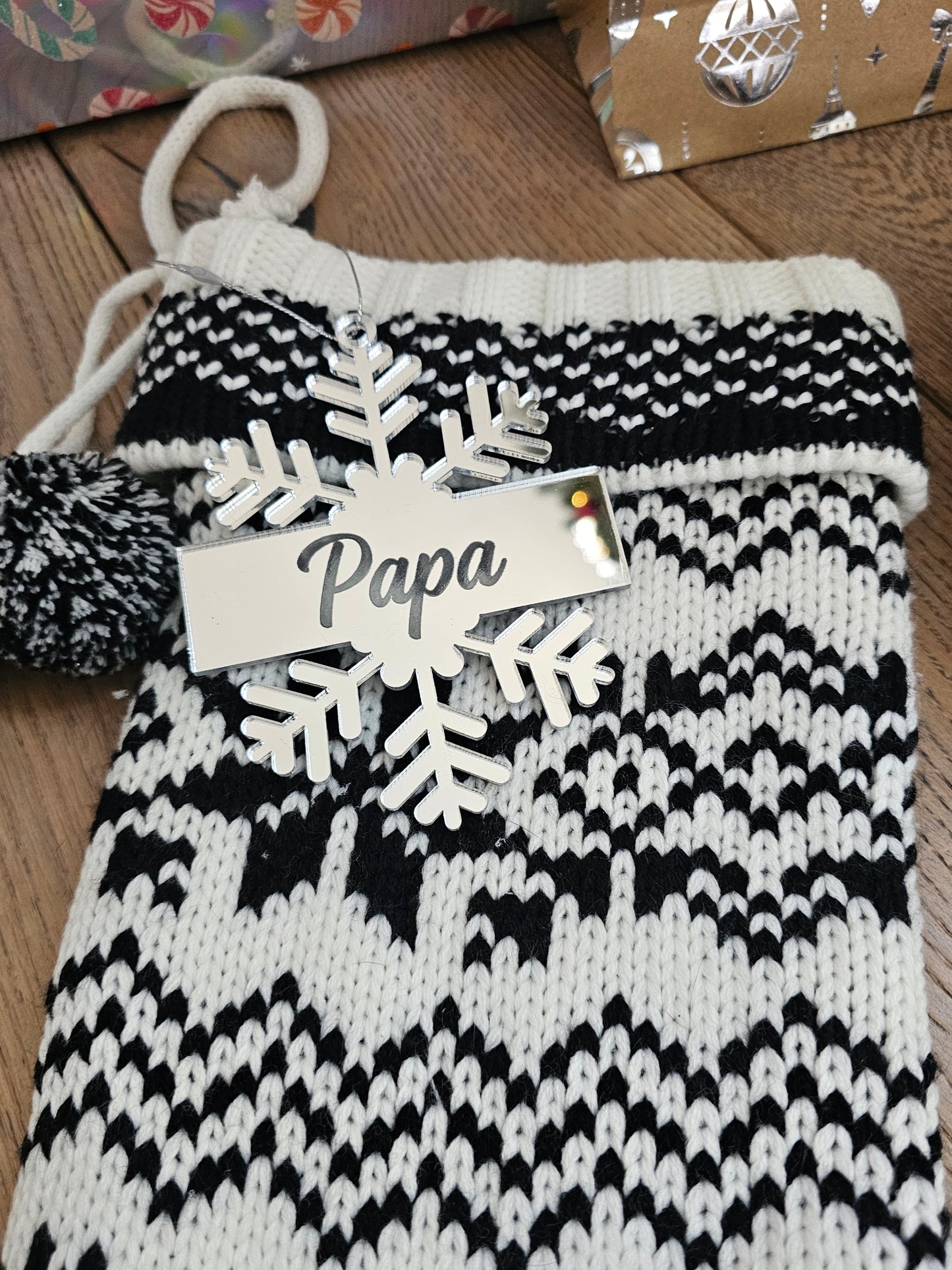 Personalized Snowflake Stocking Tags