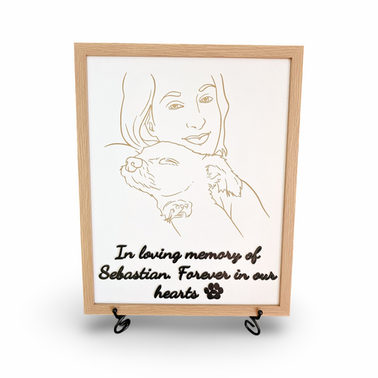 Line Art Pet Loss Keepsake