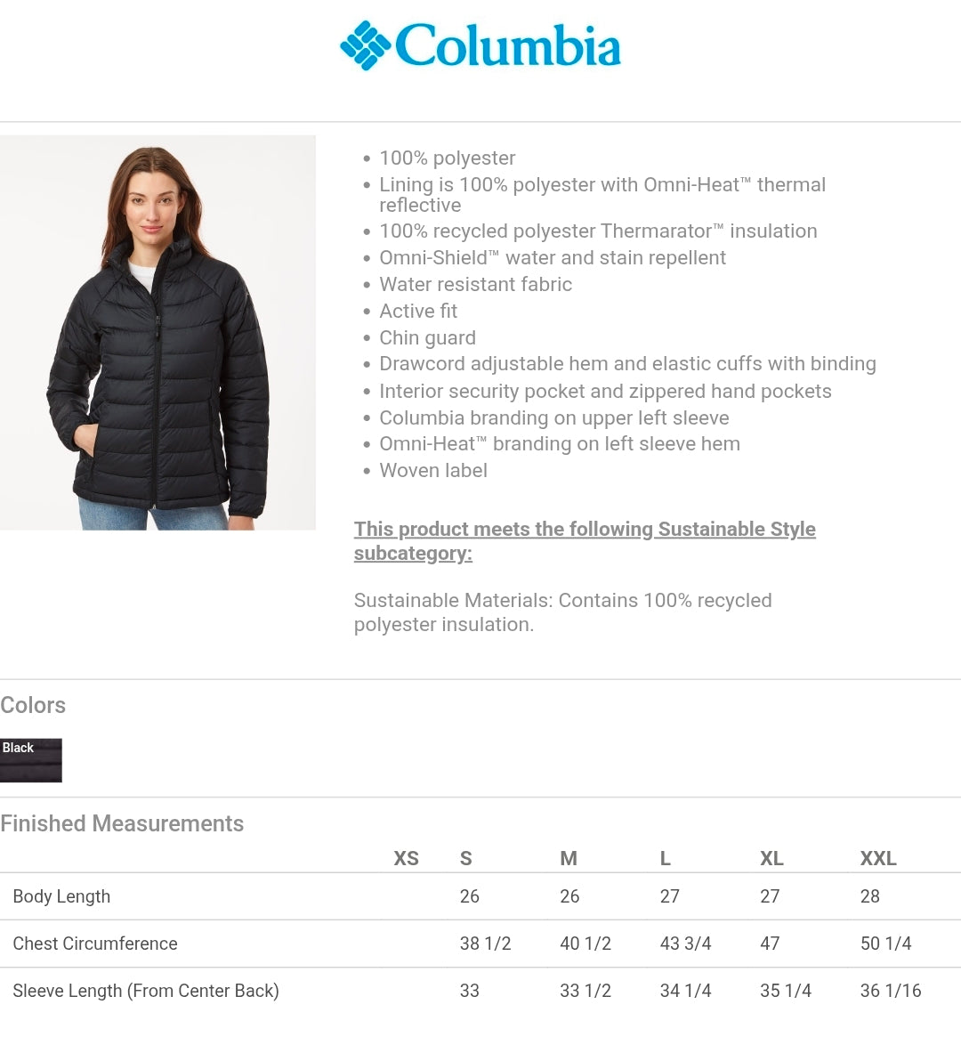 Lake Dental Embroidered Columbia Powder Lite Jacket