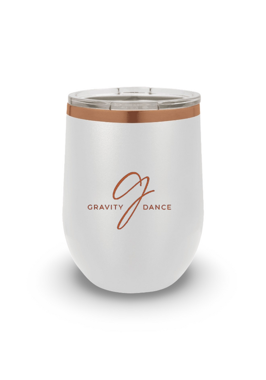 12oz Rose Gold Engraved Gravity Dance Insulated Tumblers