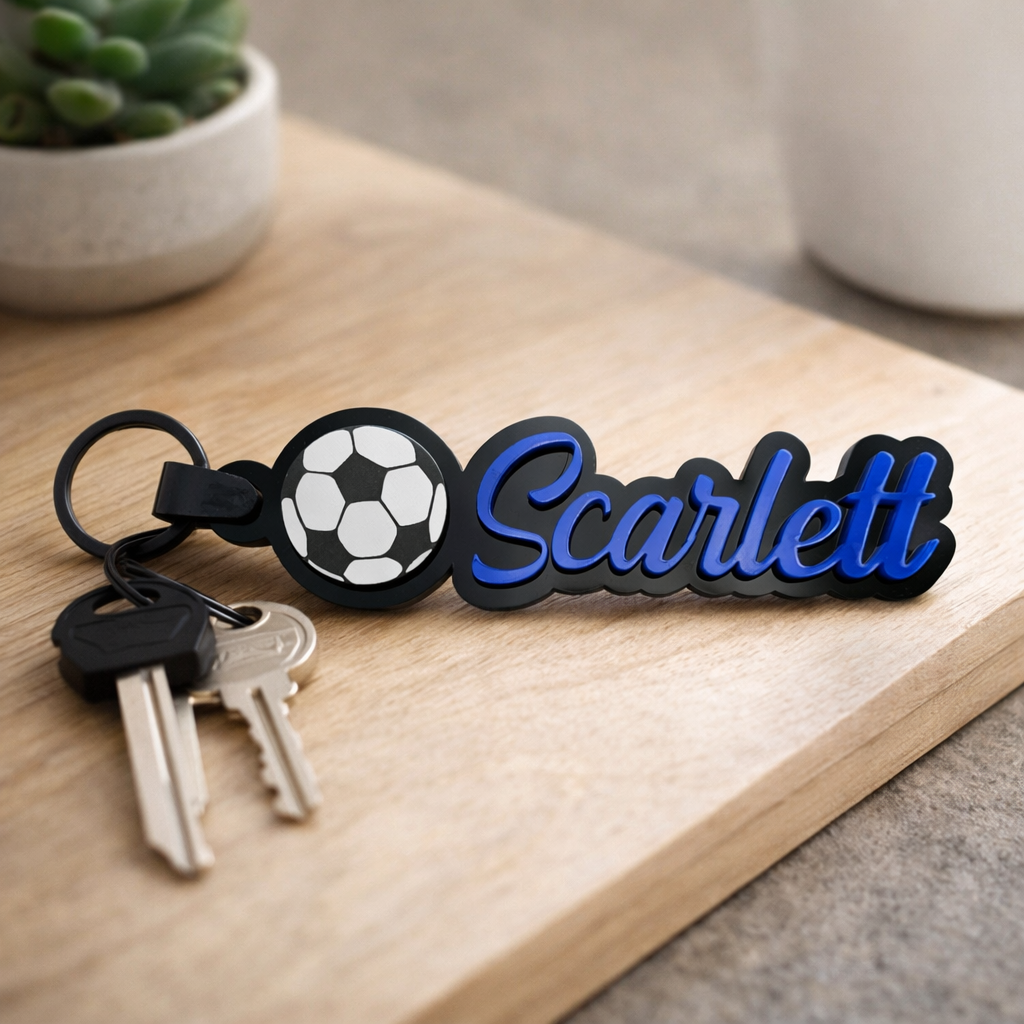 Personalized Soccer Ball Bag Tag / Key Chain