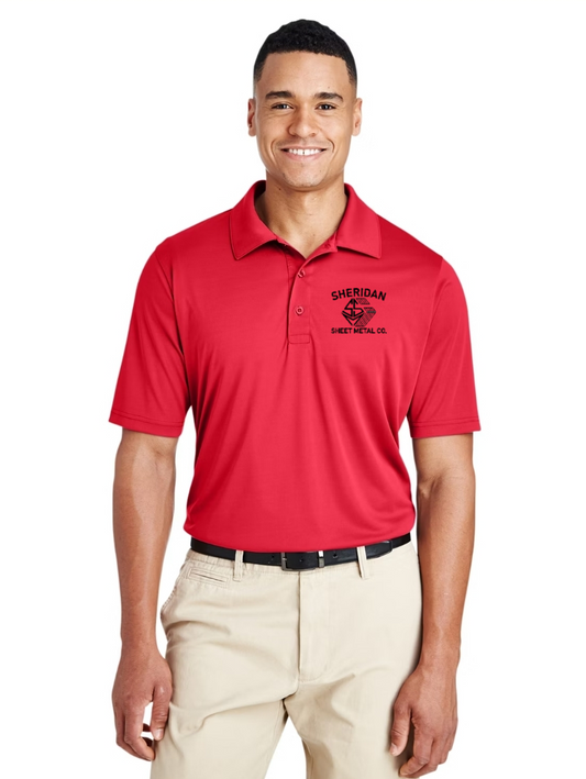 Mens Light Weight 2 Color Option Embroidered Performance Polo