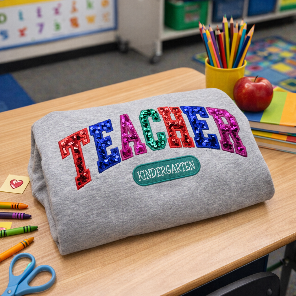 Teacher Sequin Sweatshirt