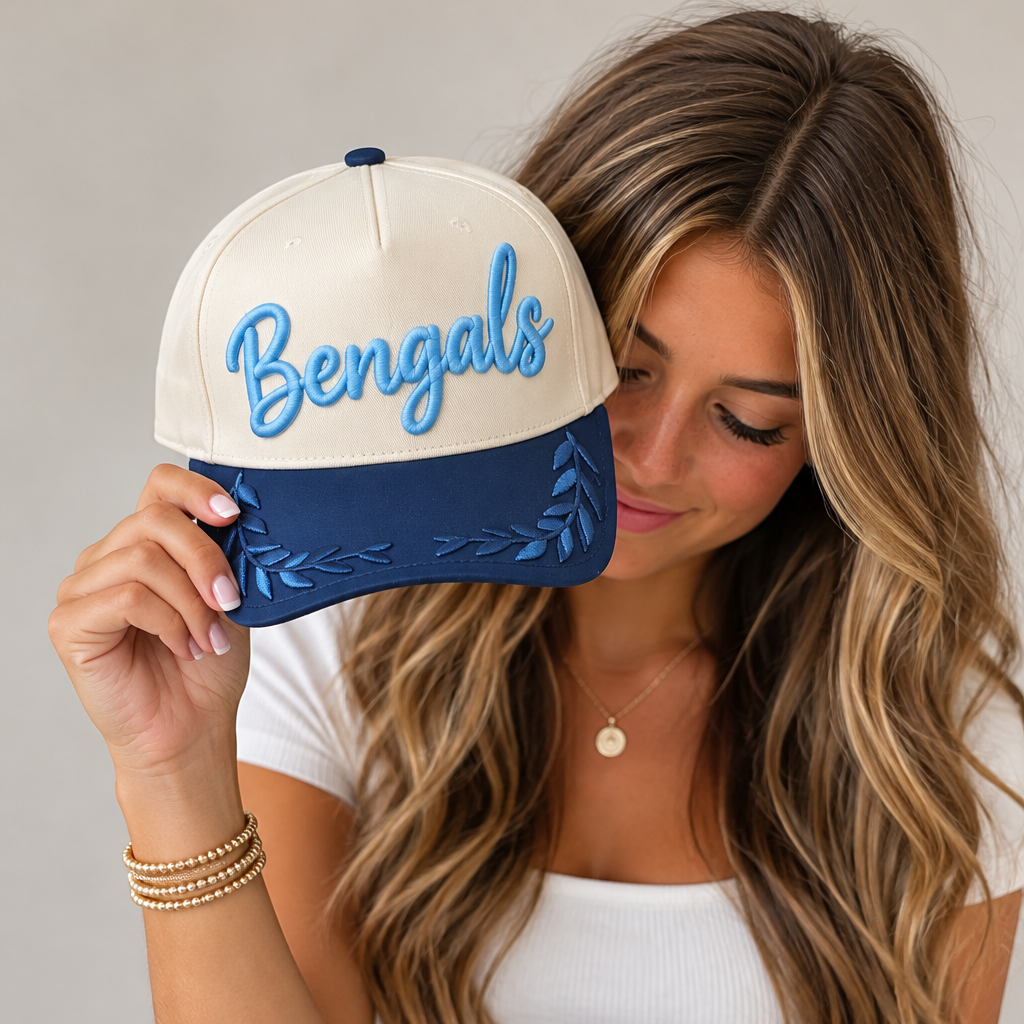 Custom embroidered hats and baseball caps for youth sports teams 