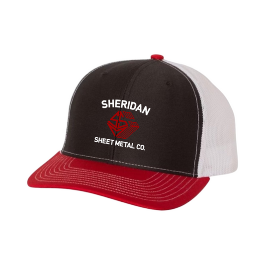 Richardson 112 Black Embroidered Sheridan Sheet Metal Hat