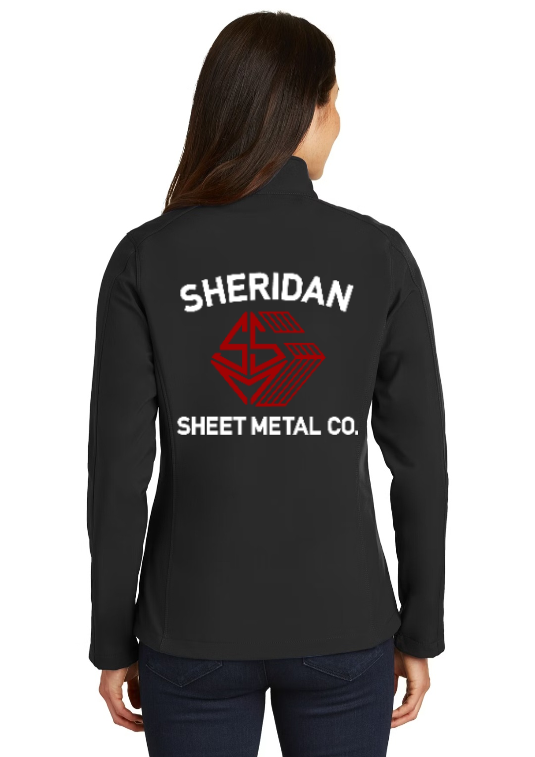 Womens Light Weight Softshell Embroidered Jacket with Full Back Logo Option