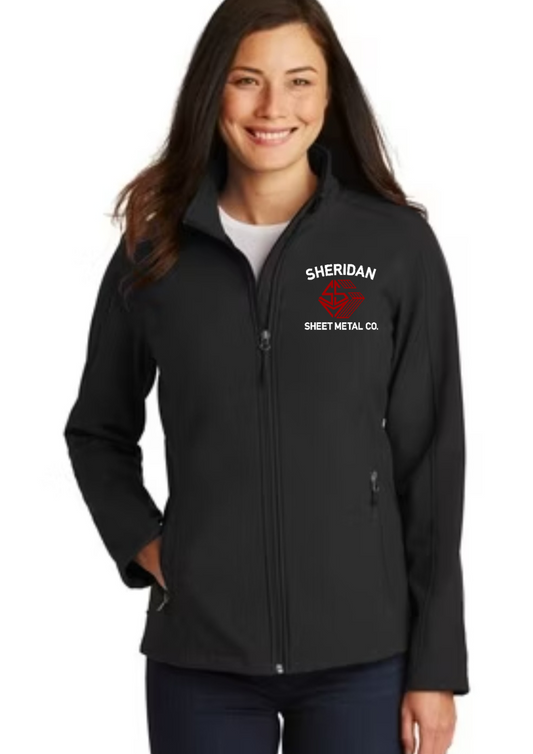 Womens Light Weight Softshell Embroidered Jacket with Full Back Logo Option