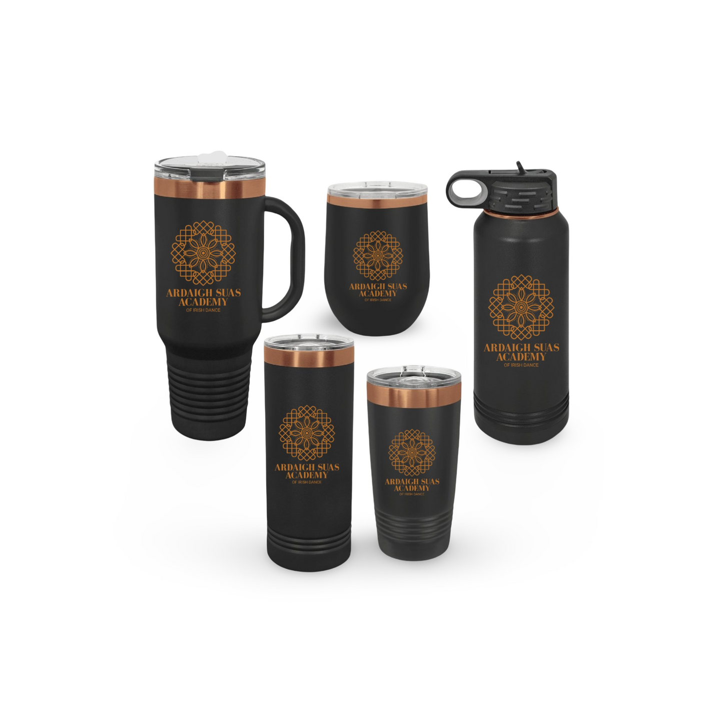 Black ASA Stainless Steel Insulated Drinkware
