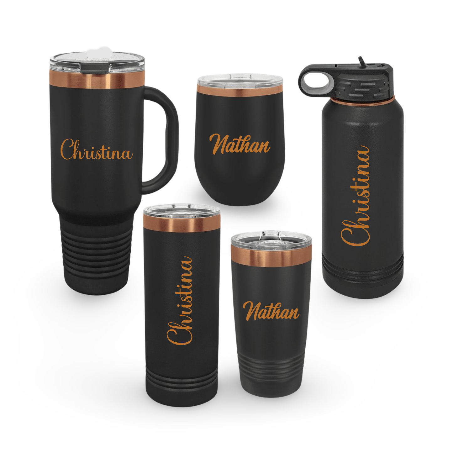 Black ASA Stainless Steel Insulated Drinkware