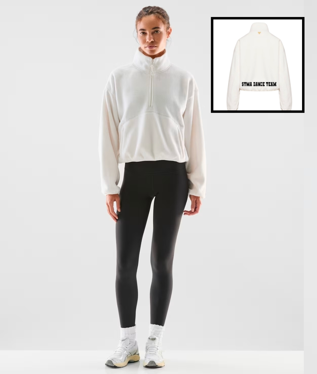 Aritzia Embroidered STMA Terrain Quarter Zip Mockneck