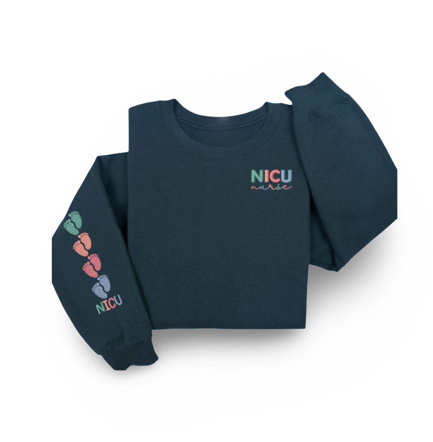 NICU Nurse Embroidered Bella Canvas Sweatshirt