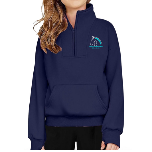 Girls Boulder Pointe Embroidered Half Zip