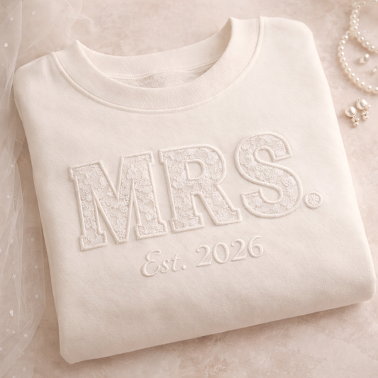 MRS. Wedding Dress Material Applique