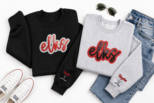 ✨️Elks Glitter & Sequin Bella + Canvas Sweatshirt