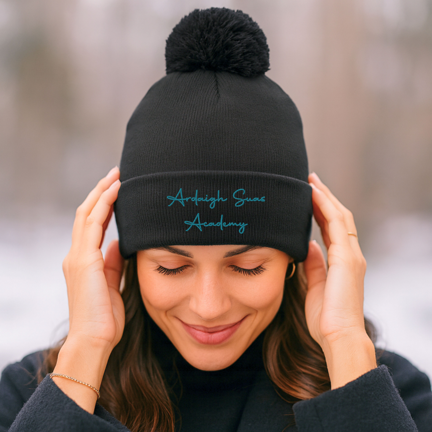 ASA Embroidered Unisex Pom Beanies