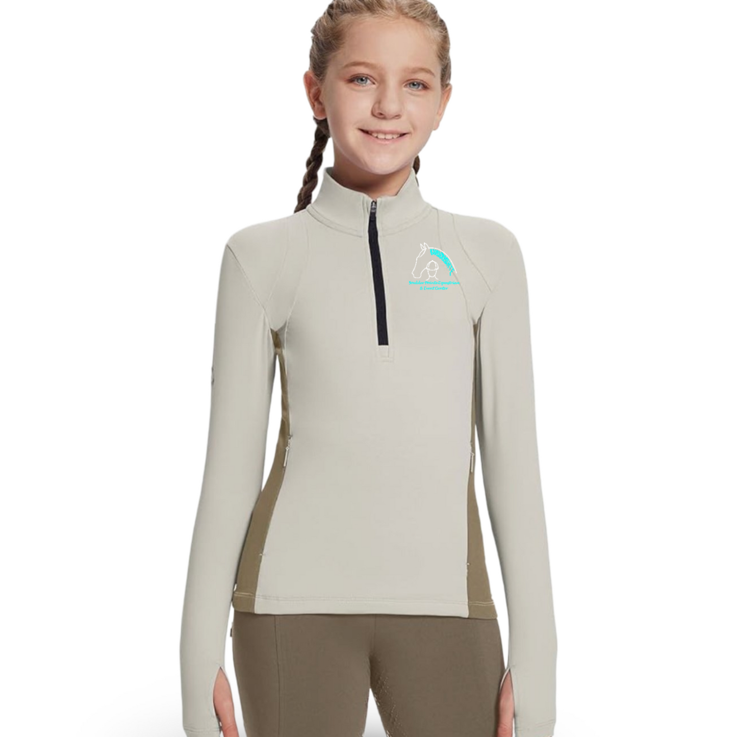 Girls Youth Boulder Pointe Printed Half Zip