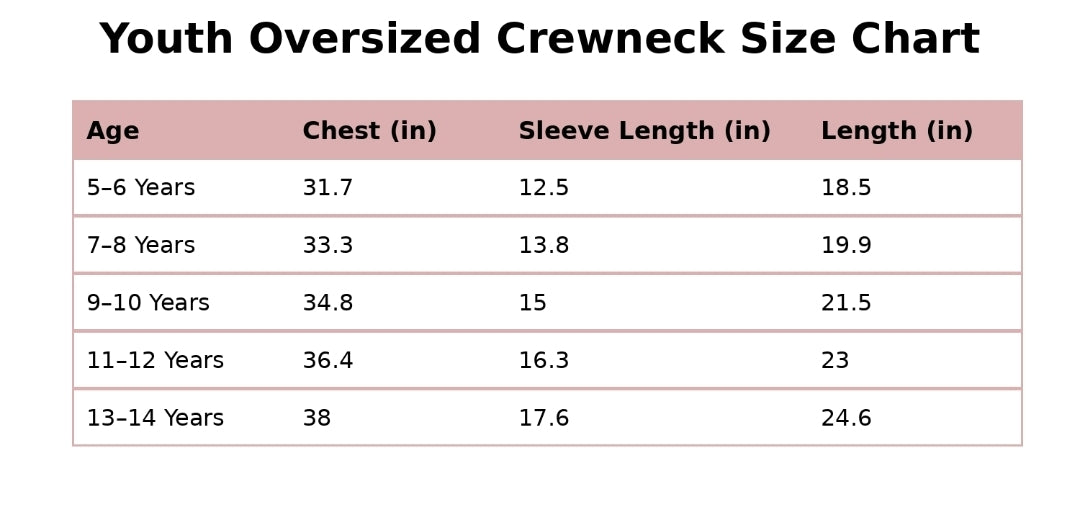 ASA Youth Oversized Sequing & Glitter Applique Crewneck