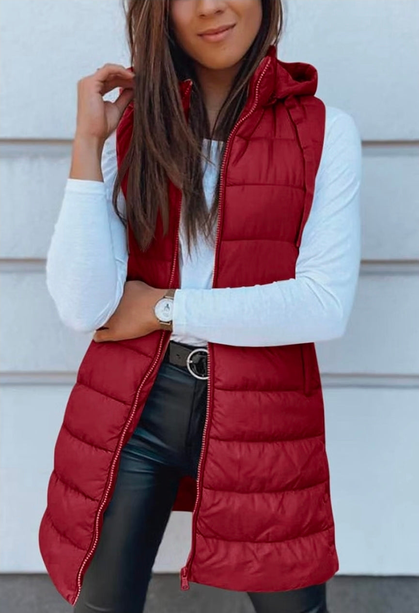 Custom Glitter Applique Puff Vest
