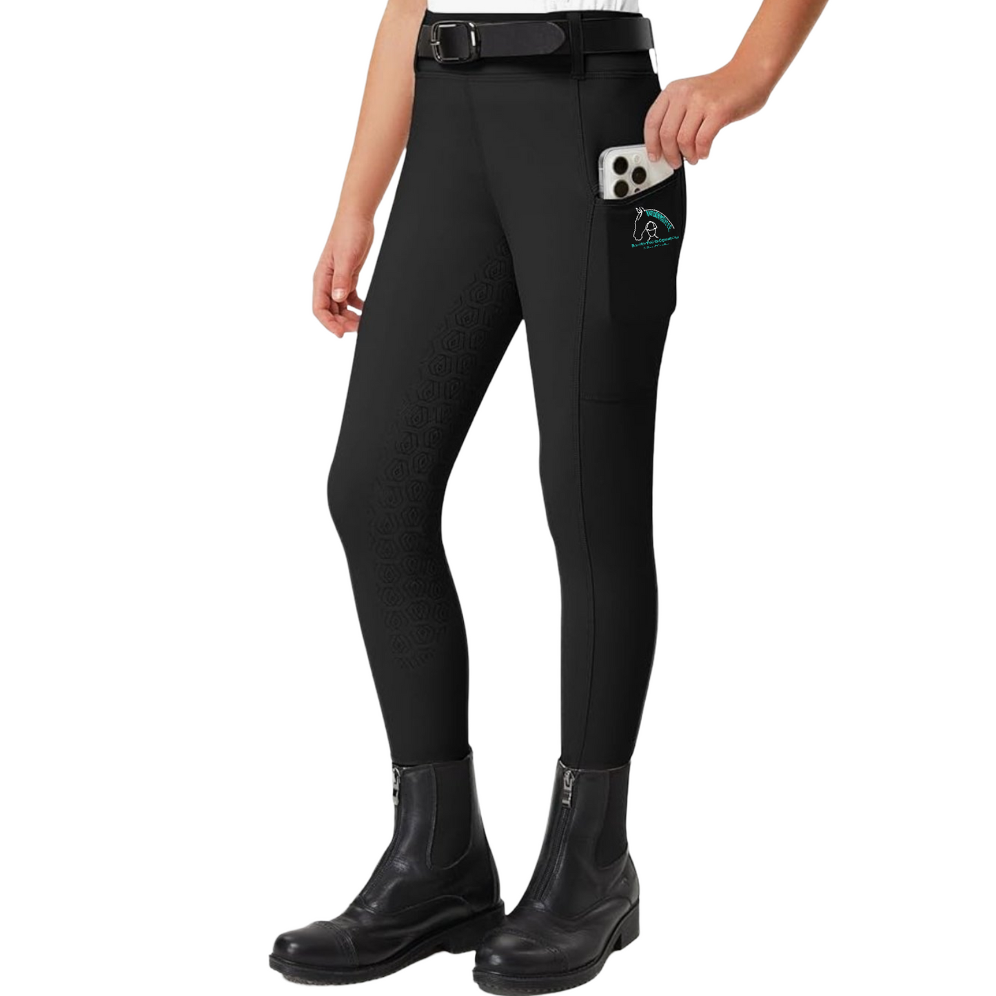 Boulder Pointe Girls Full Seat Riding Tights