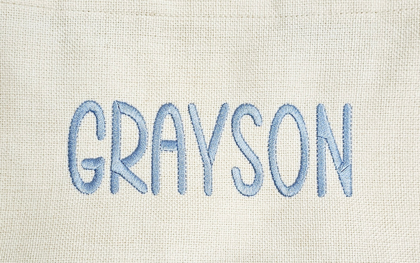 Personalized Embroidered Canvas Easter Bag