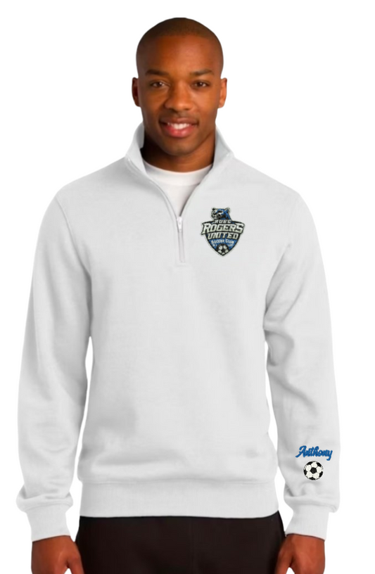 Rogers United Embroidered Unisex Fleece Quarter Zip