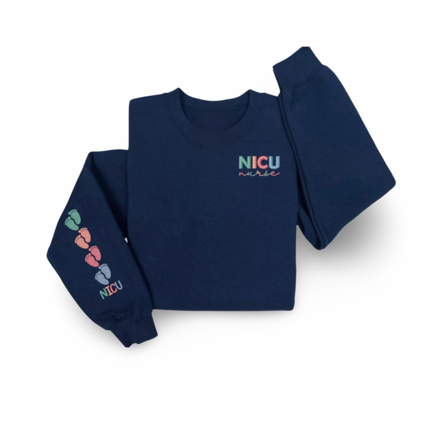 NICU Nurse Embroidered Bella Canvas Sweatshirt
