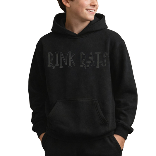 Youth Rink Rats Puff Stitch Embroidered Hoodie