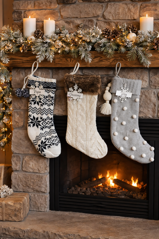 Personalized Snowflake Stocking Tags
