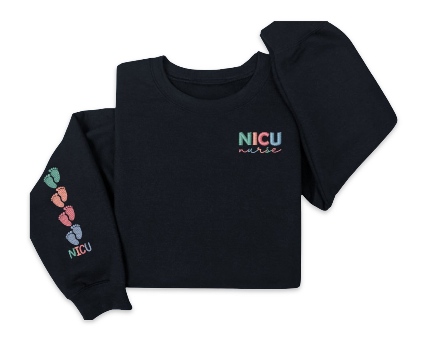 NICU Nurse Embroidered Bella Canvas Sweatshirt