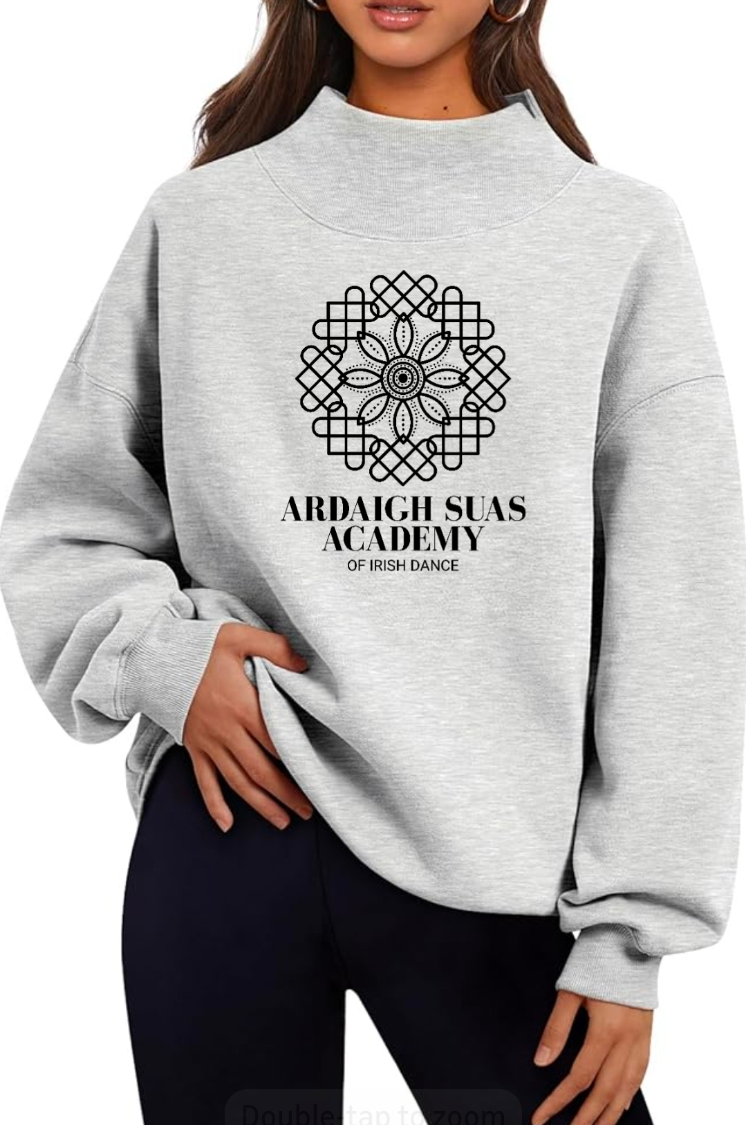 Womens Printed Mockneck Sweatshirt