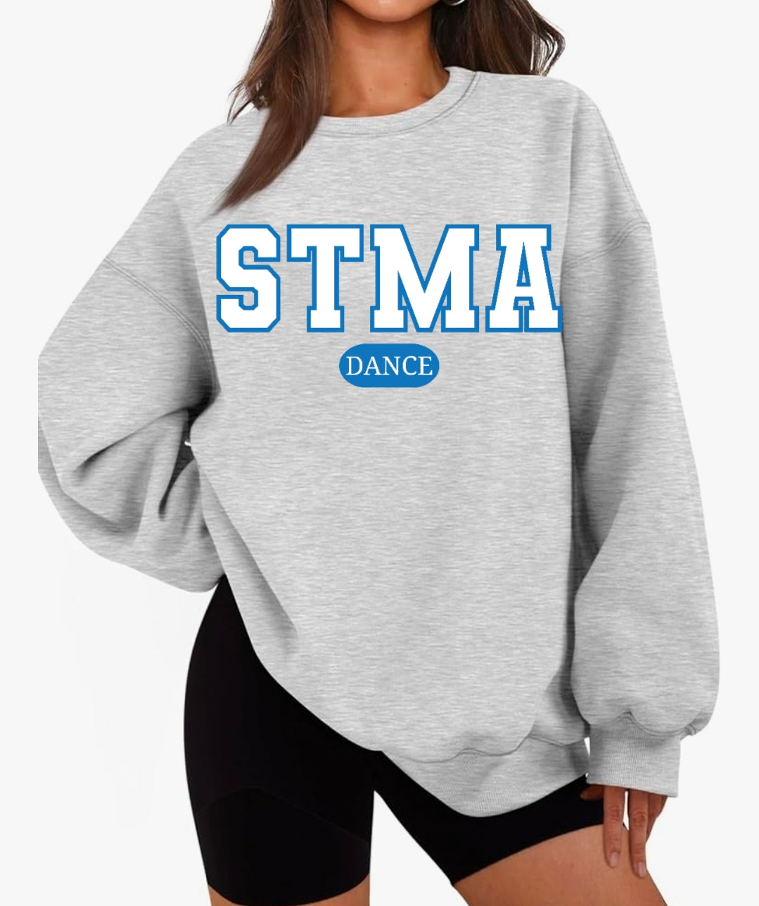STMA Printed Oversized Pullover Sweatshirt