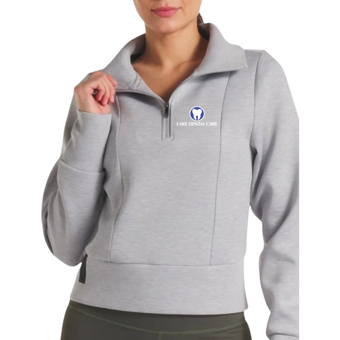 Lake Dental Womens UNRL Luxbreak Embroidery Half Zip