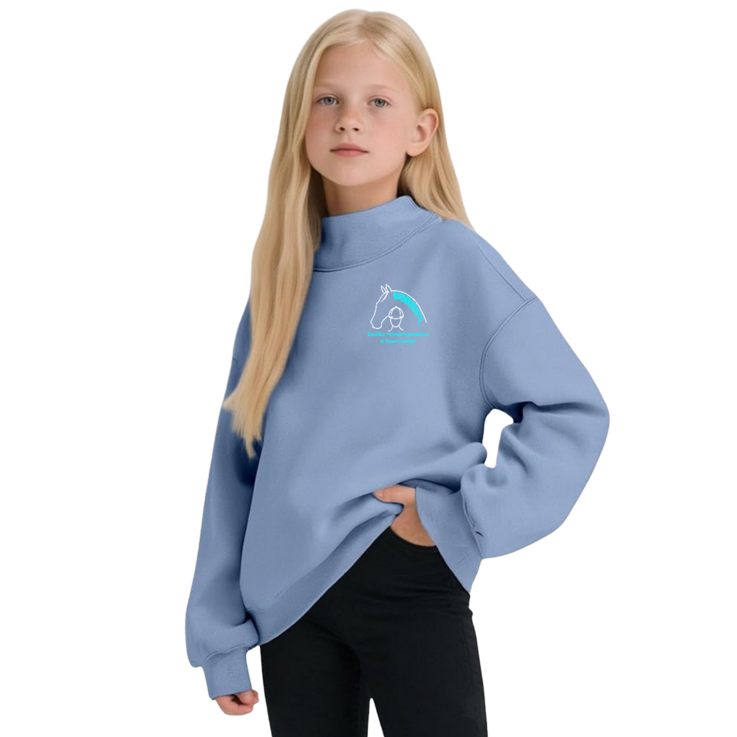 Girls Youth Embroidered Boulder Pointe Mockneck